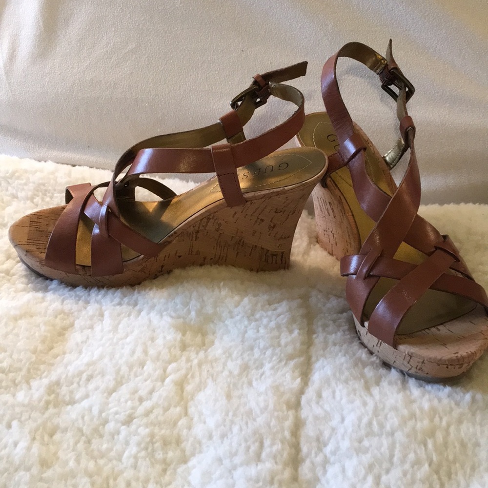 Cork Guess Wedge Sandals